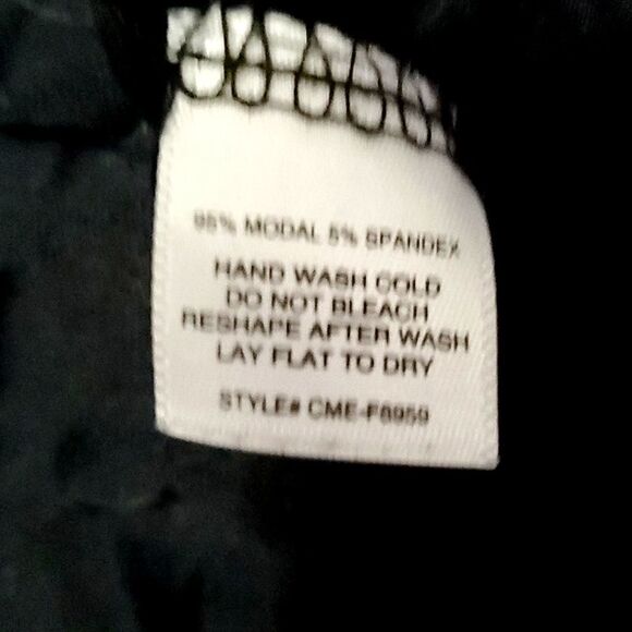 Color Thread Classic Black Soft Modal Short Sleeve Slouchy Top Athleisure - Picture 7 of 7